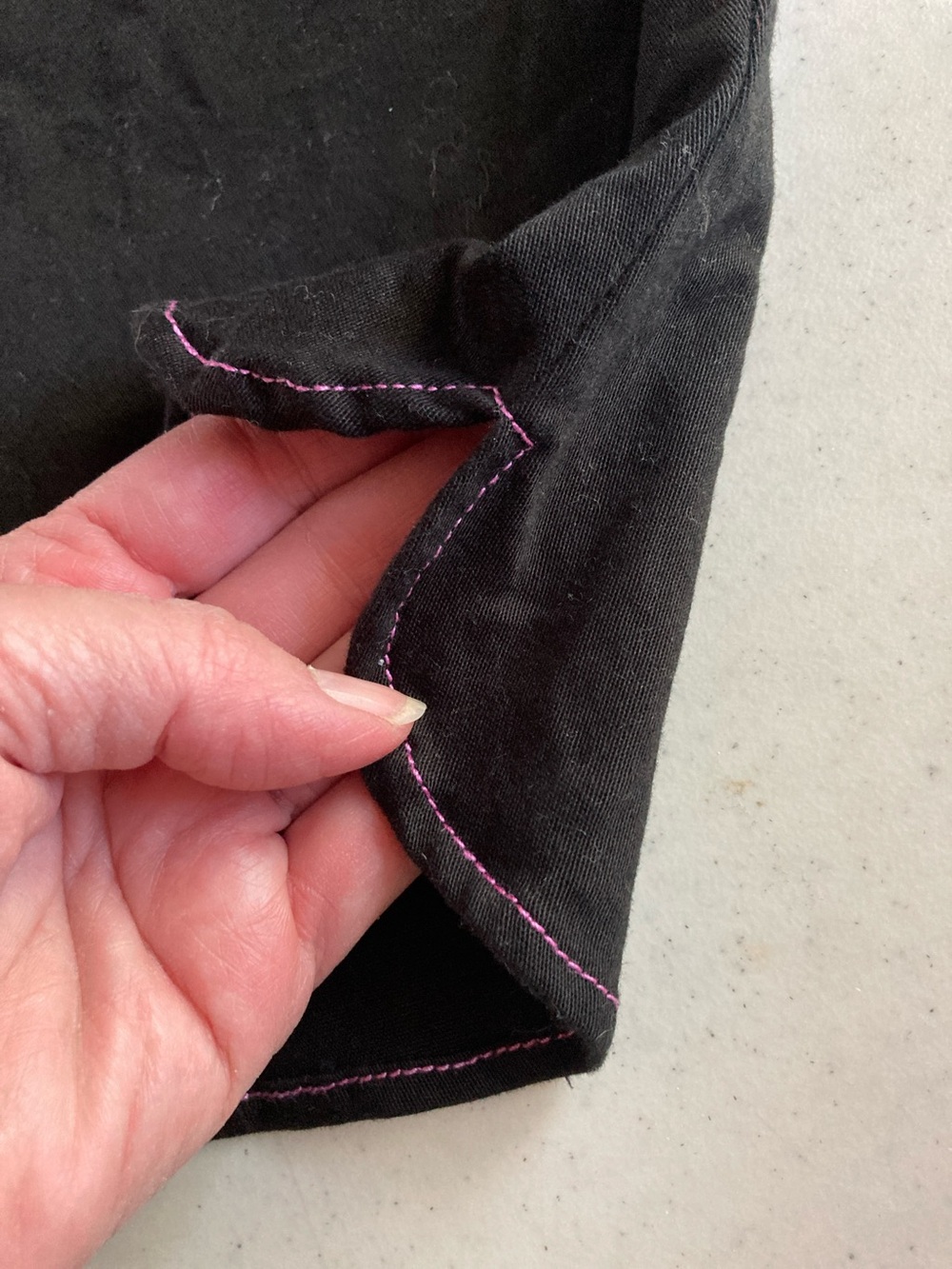 Bob Mackie Black Embroidered Floral Pantsuit with Pink & Green Accents - Picture 8 of 13